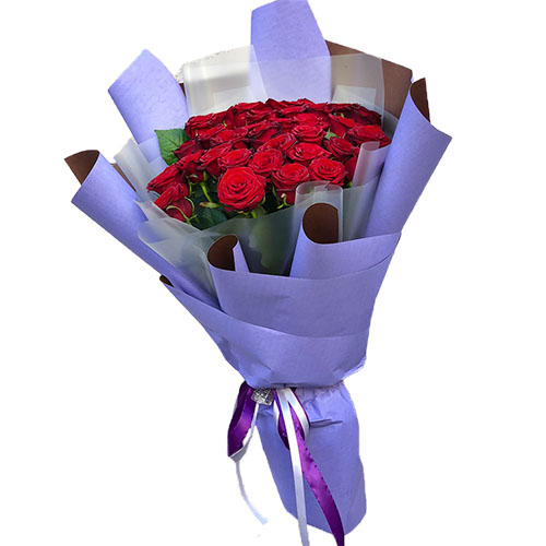 фото товара 33 червоні троянди | «Буковель Роза»