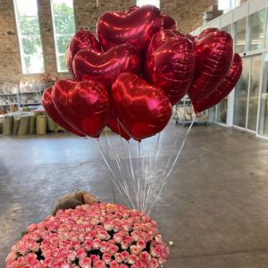 Воздушные шарики в форме сердца Буковель фото