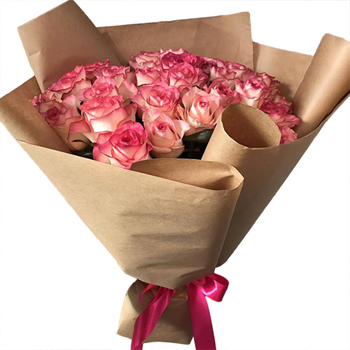 Фото товара 25 розовых роз